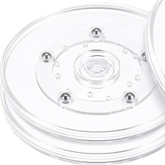 5 inch Clear Rotating Swivel Stand Lazy Susan Turntable Display - Picture 1 of 6
